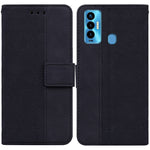 Custodia per telefono in pelle goffrata geometrica, For Tecno Camon 18 / 18P, For Tecno Camon 18 Premier, For Tecno Camon 18i, For Tecno Phantom X