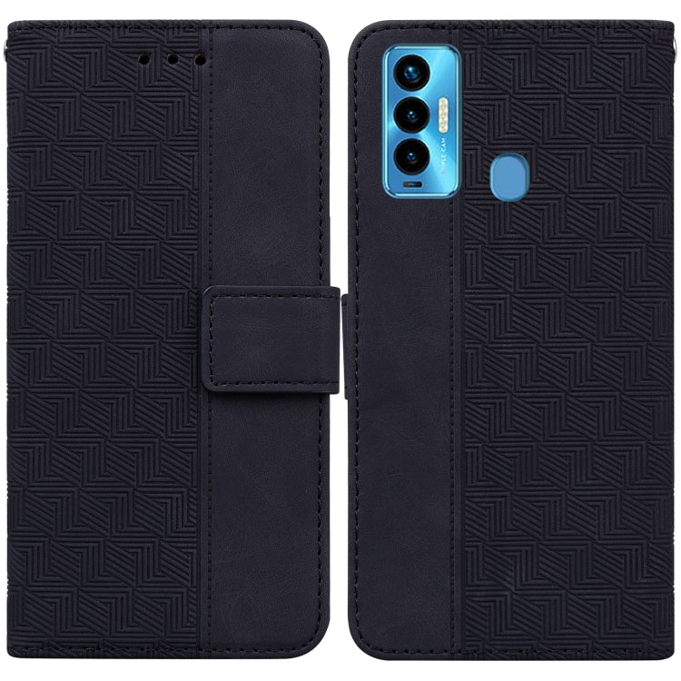 Custodia per telefono in pelle goffrata geometrica, For Tecno Camon 18 / 18P, For Tecno Camon 18 Premier, For Tecno Camon 18i, For Tecno Phantom X