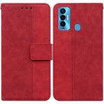 Custodia per telefono in pelle goffrata geometrica, For Tecno Camon 18 / 18P, For Tecno Camon 18 Premier, For Tecno Camon 18i, For Tecno Phantom X