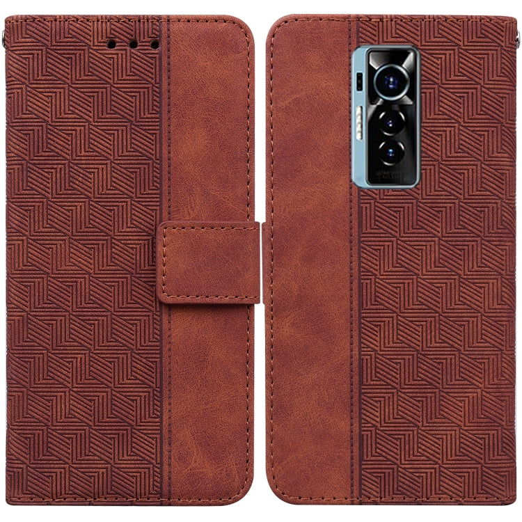 Custodia per telefono in pelle goffrata geometrica, For Tecno Camon 18 / 18P, For Tecno Camon 18 Premier, For Tecno Camon 18i, For Tecno Phantom X
