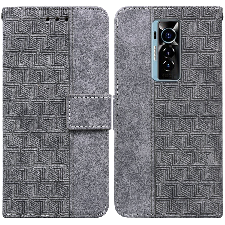 Custodia per telefono in pelle goffrata geometrica, For Tecno Camon 18 / 18P, For Tecno Camon 18 Premier, For Tecno Camon 18i, For Tecno Phantom X