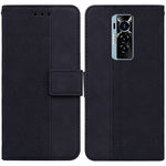 Custodia per telefono in pelle goffrata geometrica, For Tecno Camon 18 / 18P, For Tecno Camon 18 Premier, For Tecno Camon 18i, For Tecno Phantom X