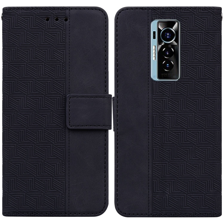 Custodia per telefono in pelle goffrata geometrica, For Tecno Camon 18 / 18P, For Tecno Camon 18 Premier, For Tecno Camon 18i, For Tecno Phantom X
