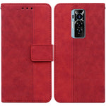 Custodia per telefono in pelle goffrata geometrica, For Tecno Camon 18 / 18P, For Tecno Camon 18 Premier, For Tecno Camon 18i, For Tecno Phantom X