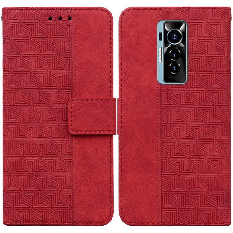 Custodia per telefono in pelle goffrata geometrica, For Tecno Camon 18 / 18P, For Tecno Camon 18 Premier, For Tecno Camon 18i, For Tecno Phantom X