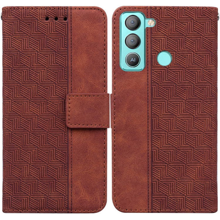 Custodia per telefono in pelle goffrata geometrica, For Tecno Pop 5 LTE BD4, For Tecno Pop 5P, For Tecno Pova 2, For Tecno Pova LD7