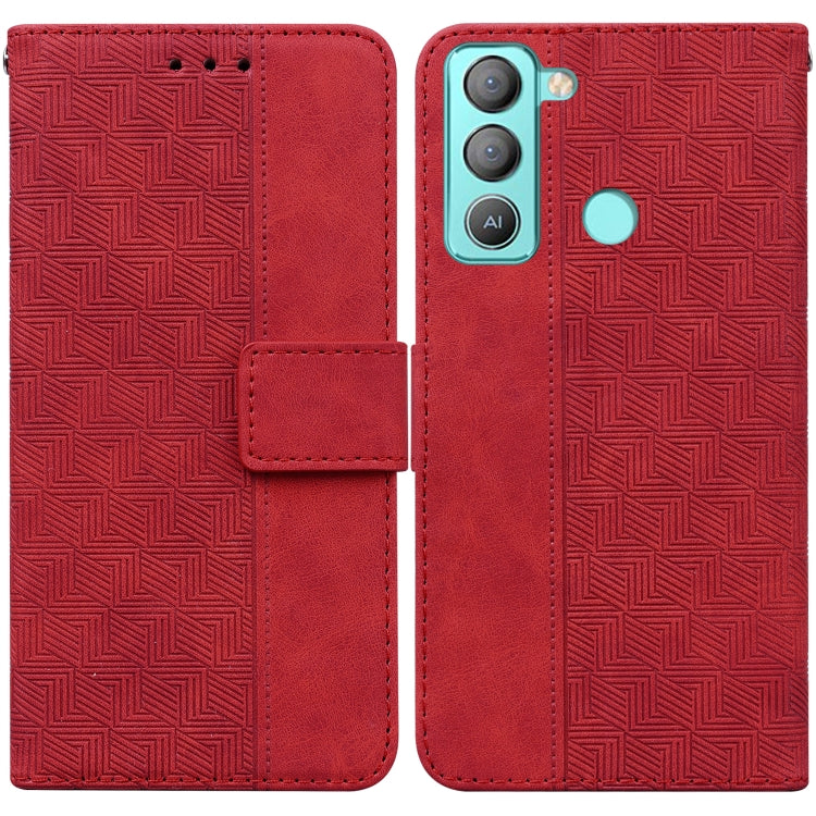 Custodia per telefono in pelle goffrata geometrica, For Tecno Pop 5 LTE BD4, For Tecno Pop 5P, For Tecno Pova 2, For Tecno Pova LD7