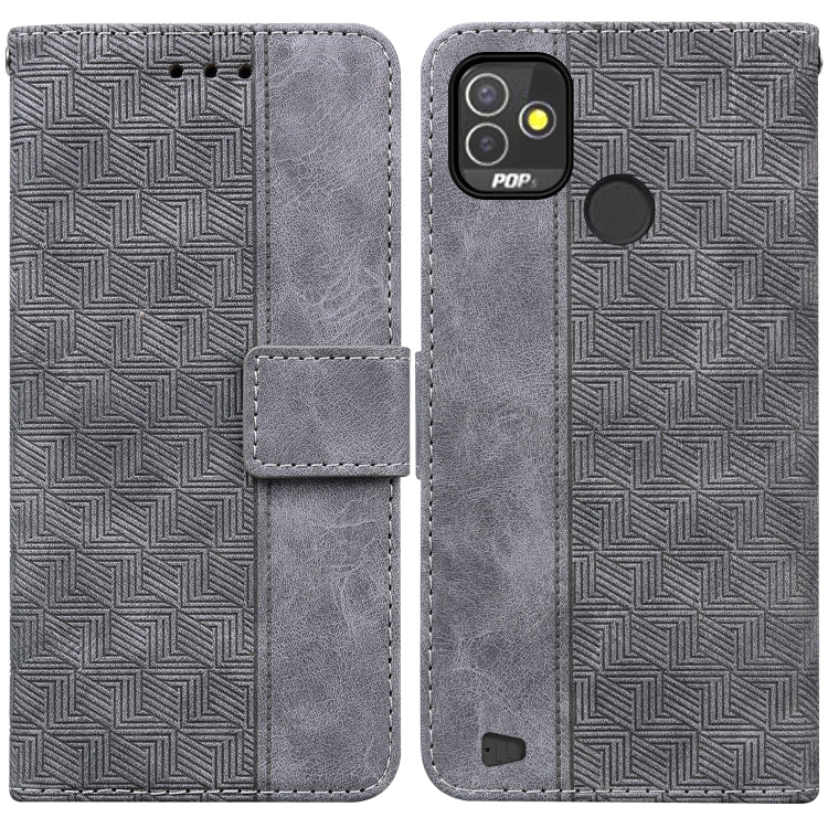 Custodia per telefono in pelle goffrata geometrica, For Tecno Pop 5 LTE BD4, For Tecno Pop 5P, For Tecno Pova 2, For Tecno Pova LD7