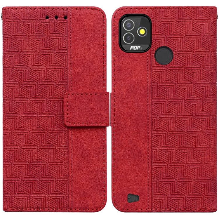 Custodia per telefono in pelle goffrata geometrica, For Tecno Pop 5 LTE BD4, For Tecno Pop 5P, For Tecno Pova 2, For Tecno Pova LD7