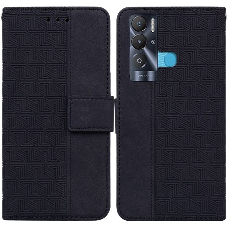 Custodia per telefono in pelle goffrata geometrica, For Tecno Pova Neo LE6, For Tecno Spark 7 Pro, For Tecno Spark 8 / 8T, For Tecno Spark 8P