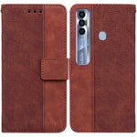 Custodia per telefono in pelle goffrata geometrica, For Tecno Pova Neo LE6, For Tecno Spark 7 Pro, For Tecno Spark 8 / 8T, For Tecno Spark 8P