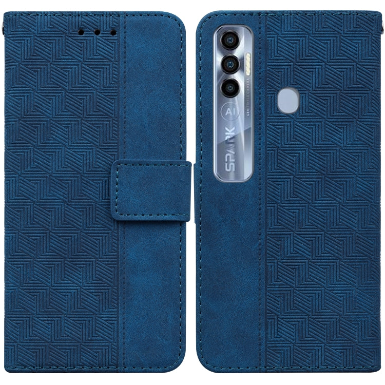 Custodia per telefono in pelle goffrata geometrica, For Tecno Pova Neo LE6, For Tecno Spark 7 Pro, For Tecno Spark 8 / 8T, For Tecno Spark 8P