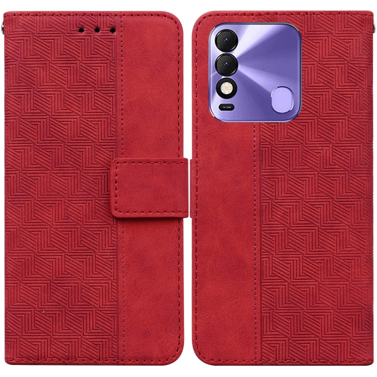 Custodia per telefono in pelle goffrata geometrica, For Tecno Pova Neo LE6, For Tecno Spark 7 Pro, For Tecno Spark 8 / 8T, For Tecno Spark 8P