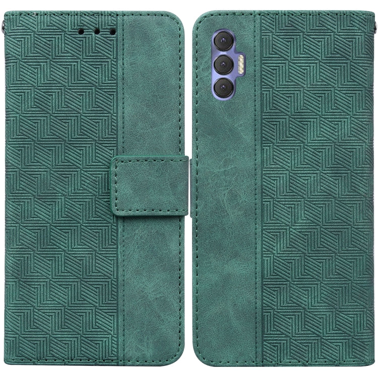 Custodia per telefono in pelle goffrata geometrica, For Tecno Pova Neo LE6, For Tecno Spark 7 Pro, For Tecno Spark 8 / 8T, For Tecno Spark 8P
