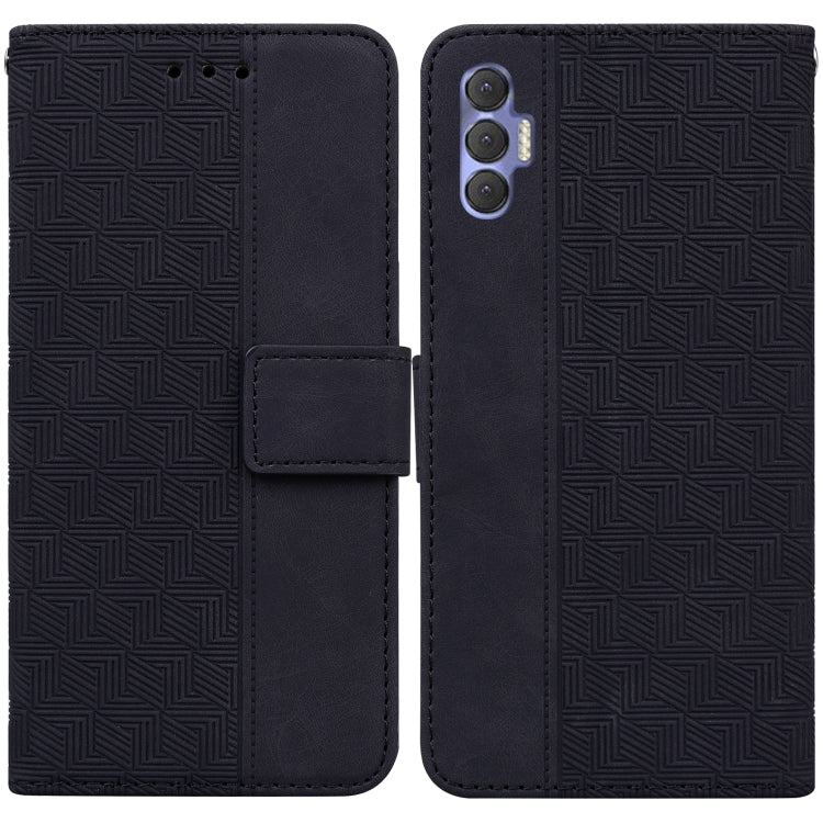 Custodia per telefono in pelle goffrata geometrica, For Tecno Pova Neo LE6, For Tecno Spark 7 Pro, For Tecno Spark 8 / 8T, For Tecno Spark 8P