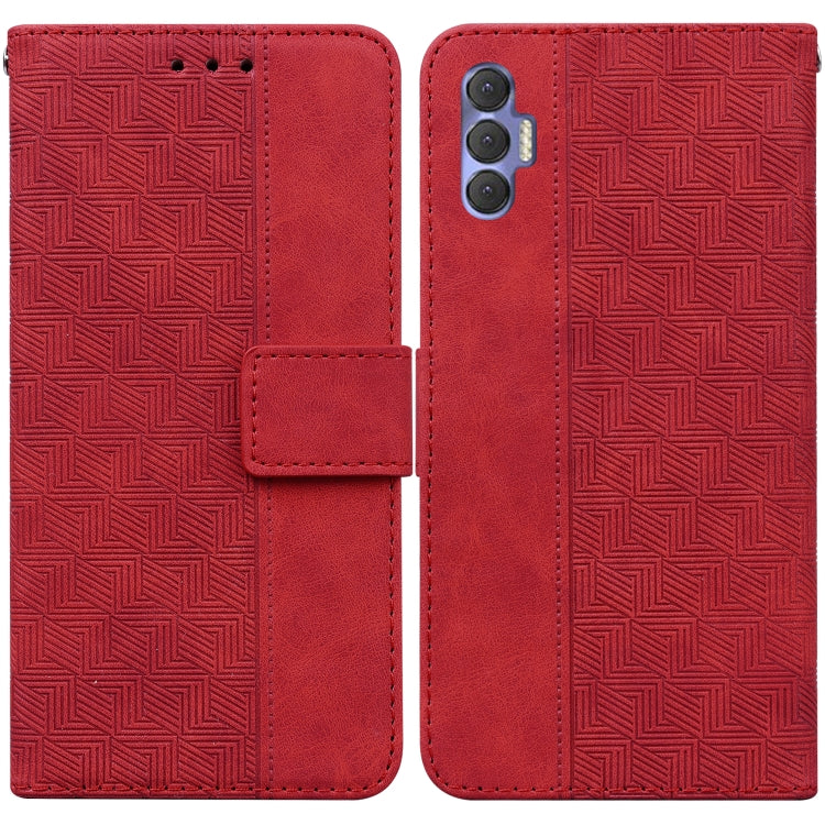 Custodia per telefono in pelle goffrata geometrica, For Tecno Pova Neo LE6, For Tecno Spark 7 Pro, For Tecno Spark 8 / 8T, For Tecno Spark 8P