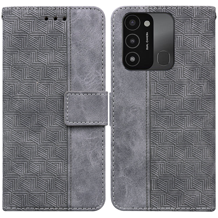 Custodia per telefono in pelle goffrata geometrica, For Tecno Spark Go 2022 / Spark 8C