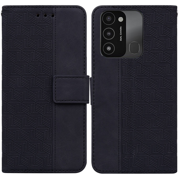 Custodia per telefono in pelle goffrata geometrica, For Tecno Spark Go 2022 / Spark 8C
