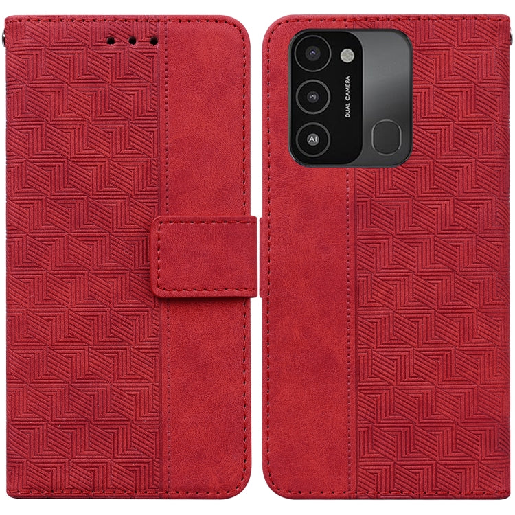 Custodia per telefono in pelle goffrata geometrica, For Tecno Spark Go 2022 / Spark 8C