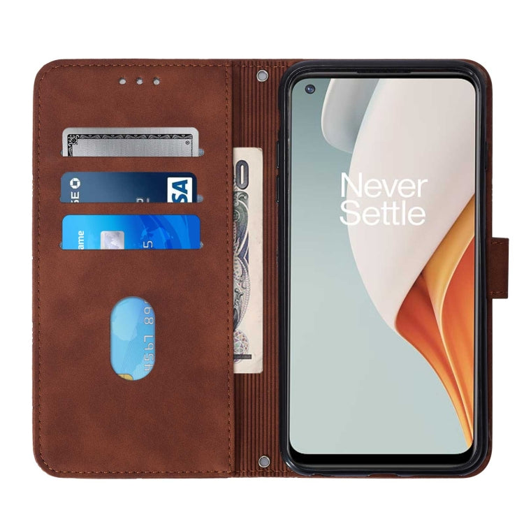 Custodia per cellulare in pelle con flip in rilievo 3D a tracolla, For OnePlus Nord N100 5G, For OnePlus Nord N200 5G