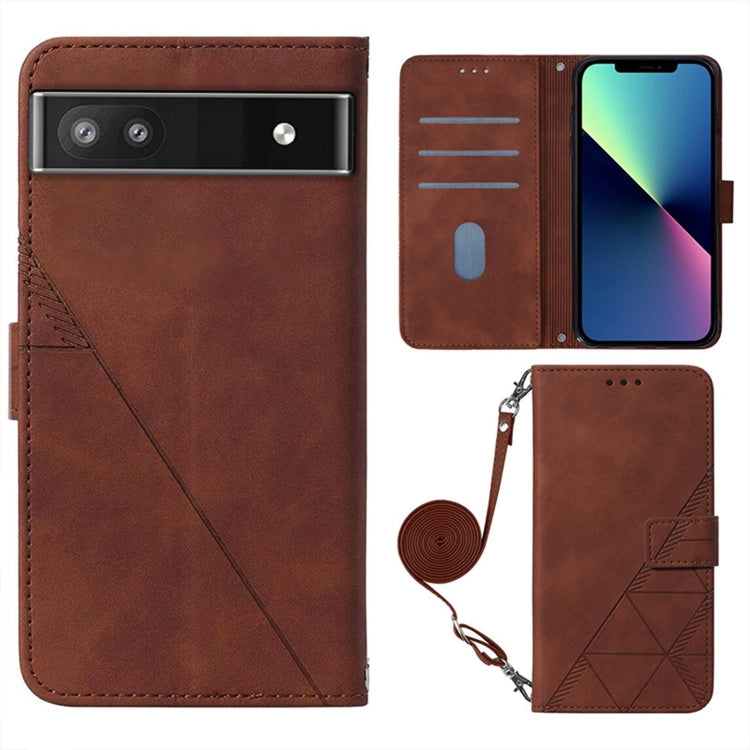 Custodia per cellulare in pelle con flip in rilievo 3D a tracolla, For Google Pixel 6a, For Google Pixel 7 5G, For Google Pixel 7 Pro 5G, For Google Pixel 6