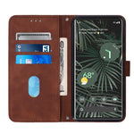Custodia per cellulare in pelle con flip in rilievo 3D a tracolla, For Google Pixel 6 Pro
