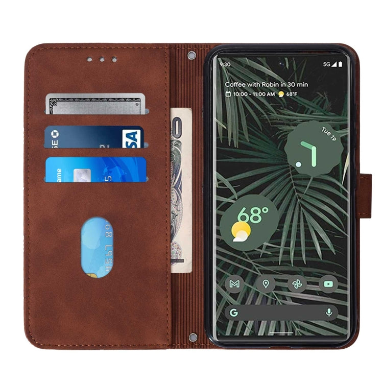 Custodia per cellulare in pelle con flip in rilievo 3D a tracolla, For Google Pixel 6 Pro