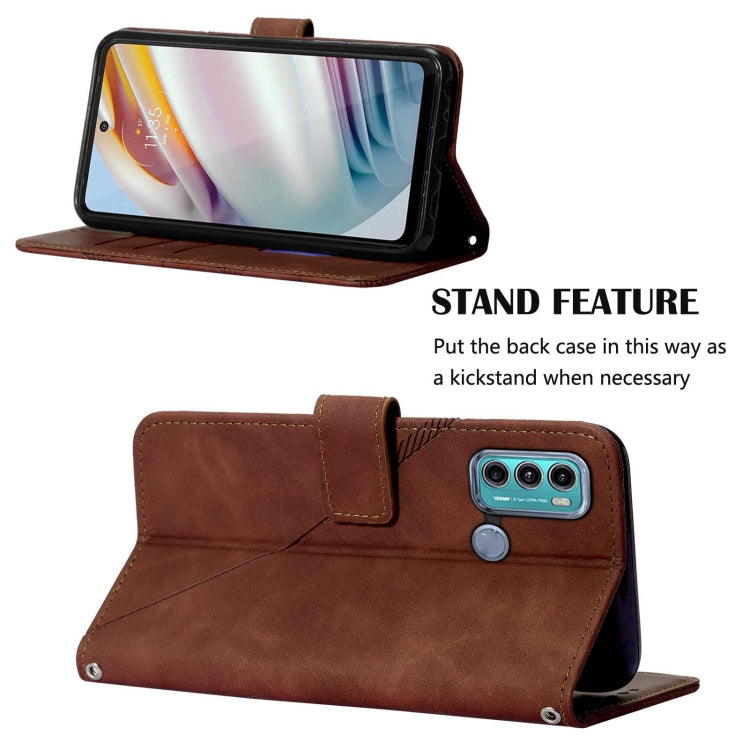 Custodia per cellulare in pelle con flip in rilievo 3D a tracolla, For Motorola Moto G40 / G60, For Motorola Moto G50, For Motorola Moto G50 5G, For Motorola Moto G51 5G