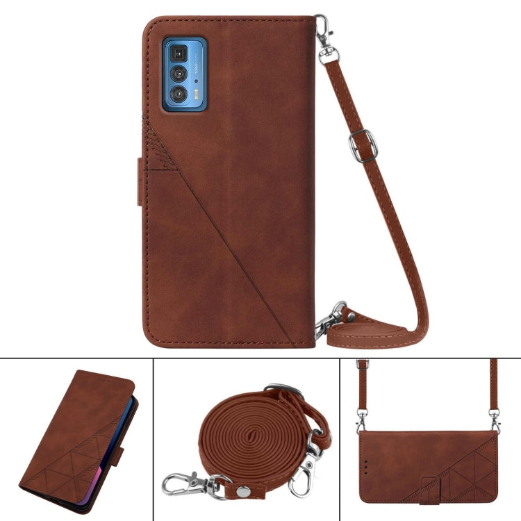 Custodia per cellulare in pelle con flip in rilievo 3D a tracolla, For Motorola Edge 20 Pro, For Motorola Edge S / G100, For Motorola Moto E7, For Motorola Moto E7 Power