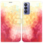 Custodia per telefono in pelle flip orizzontale con motivo ad acquerello, For Tecno Camon 18 / 18P, For Tecno Camon 18 Premier, For Tecno Camon 18i, For Tecno Phantom X