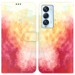Custodia per telefono in pelle flip orizzontale con motivo ad acquerello, For Tecno Camon 18 / 18P, For Tecno Camon 18 Premier, For Tecno Camon 18i, For Tecno Phantom X