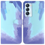 Custodia per telefono in pelle flip orizzontale con motivo ad acquerello, For Tecno Camon 18 / 18P, For Tecno Camon 18 Premier, For Tecno Camon 18i, For Tecno Phantom X