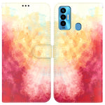 Custodia per telefono in pelle flip orizzontale con motivo ad acquerello, For Tecno Camon 18 / 18P, For Tecno Camon 18 Premier, For Tecno Camon 18i, For Tecno Phantom X