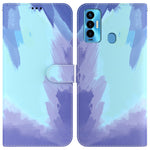 Custodia per telefono in pelle flip orizzontale con motivo ad acquerello, For Tecno Camon 18 / 18P, For Tecno Camon 18 Premier, For Tecno Camon 18i, For Tecno Phantom X