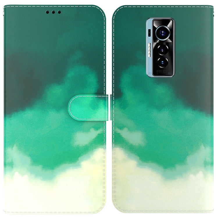 Custodia per telefono in pelle flip orizzontale con motivo ad acquerello, For Tecno Camon 18 / 18P, For Tecno Camon 18 Premier, For Tecno Camon 18i, For Tecno Phantom X