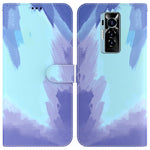 Custodia per telefono in pelle flip orizzontale con motivo ad acquerello, For Tecno Camon 18 / 18P, For Tecno Camon 18 Premier, For Tecno Camon 18i, For Tecno Phantom X