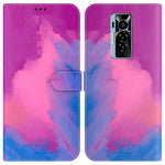 Custodia per telefono in pelle flip orizzontale con motivo ad acquerello, For Tecno Camon 18 / 18P, For Tecno Camon 18 Premier, For Tecno Camon 18i, For Tecno Phantom X