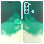 Custodia per telefono in pelle flip orizzontale con motivo ad acquerello, For Tecno Pop 5 LTE BD4, For Tecno Pop 5P, For Tecno Spark 7 Pro, For Tecno Spark 8 / 8T