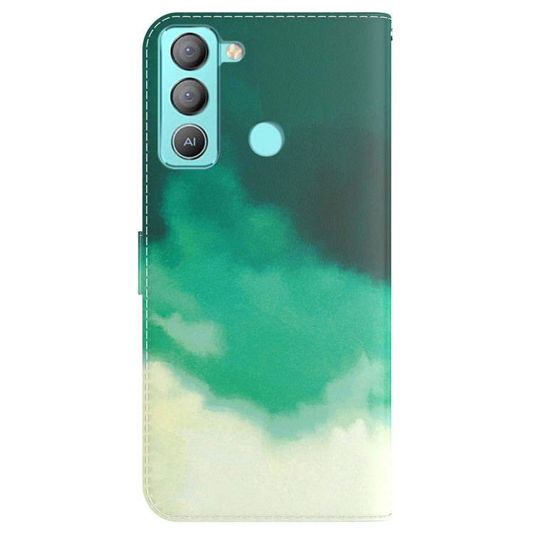 Custodia per telefono in pelle flip orizzontale con motivo ad acquerello, For Tecno Pop 5 LTE BD4, For Tecno Pop 5P, For Tecno Spark 7 Pro, For Tecno Spark 8 / 8T