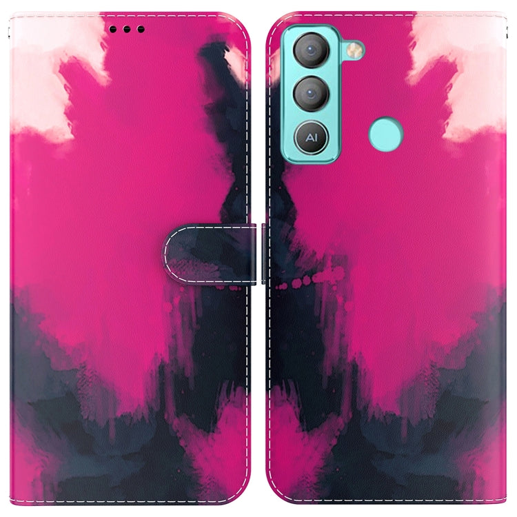 Custodia per telefono in pelle flip orizzontale con motivo ad acquerello, For Tecno Pop 5 LTE BD4, For Tecno Pop 5P, For Tecno Spark 7 Pro, For Tecno Spark 8 / 8T