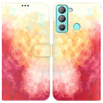 Custodia per telefono in pelle flip orizzontale con motivo ad acquerello, For Tecno Pop 5 LTE BD4, For Tecno Pop 5P, For Tecno Spark 7 Pro, For Tecno Spark 8 / 8T