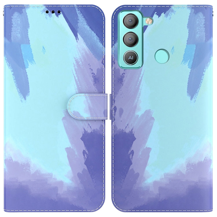 Custodia per telefono in pelle flip orizzontale con motivo ad acquerello, For Tecno Pop 5 LTE BD4, For Tecno Pop 5P, For Tecno Spark 7 Pro, For Tecno Spark 8 / 8T