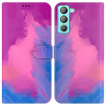 Custodia per telefono in pelle flip orizzontale con motivo ad acquerello, For Tecno Pop 5 LTE BD4, For Tecno Pop 5P, For Tecno Spark 7 Pro, For Tecno Spark 8 / 8T