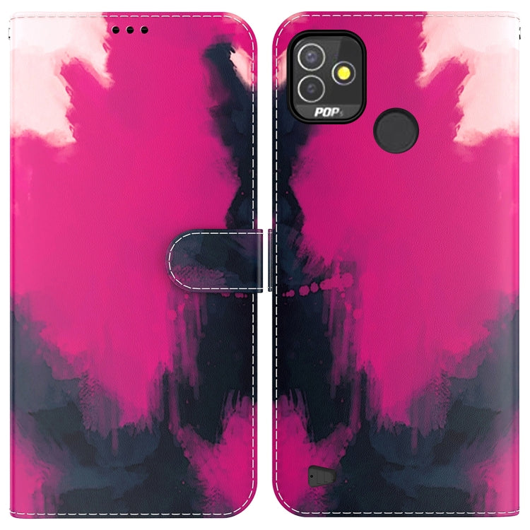 Custodia per telefono in pelle flip orizzontale con motivo ad acquerello, For Tecno Pop 5 LTE BD4, For Tecno Pop 5P, For Tecno Spark 7 Pro, For Tecno Spark 8 / 8T