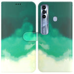Custodia per telefono in pelle flip orizzontale con motivo ad acquerello, For Tecno Pop 5 LTE BD4, For Tecno Pop 5P, For Tecno Spark 7 Pro, For Tecno Spark 8 / 8T