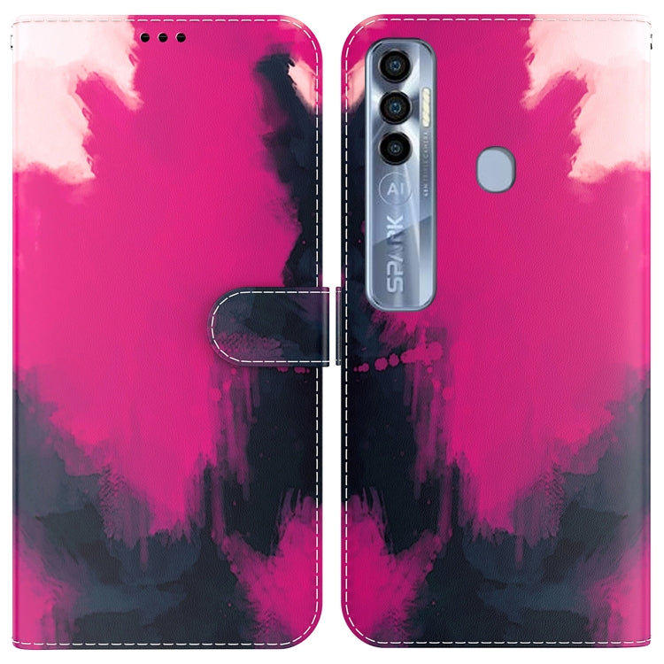 Custodia per telefono in pelle flip orizzontale con motivo ad acquerello, For Tecno Pop 5 LTE BD4, For Tecno Pop 5P, For Tecno Spark 7 Pro, For Tecno Spark 8 / 8T