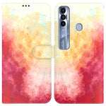 Custodia per telefono in pelle flip orizzontale con motivo ad acquerello, For Tecno Pop 5 LTE BD4, For Tecno Pop 5P, For Tecno Spark 7 Pro, For Tecno Spark 8 / 8T