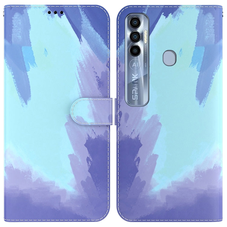 Custodia per telefono in pelle flip orizzontale con motivo ad acquerello, For Tecno Pop 5 LTE BD4, For Tecno Pop 5P, For Tecno Spark 7 Pro, For Tecno Spark 8 / 8T