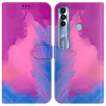 Custodia per telefono in pelle flip orizzontale con motivo ad acquerello, For Tecno Pop 5 LTE BD4, For Tecno Pop 5P, For Tecno Spark 7 Pro, For Tecno Spark 8 / 8T