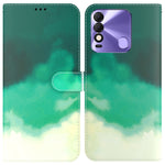 Custodia per telefono in pelle flip orizzontale con motivo ad acquerello, For Tecno Pop 5 LTE BD4, For Tecno Pop 5P, For Tecno Spark 7 Pro, For Tecno Spark 8 / 8T